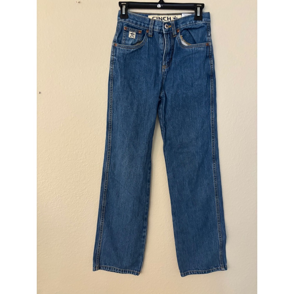 Cinch Boys Blue Medium Wash Straight Leg Denim Jeans Size 14S 
A1235